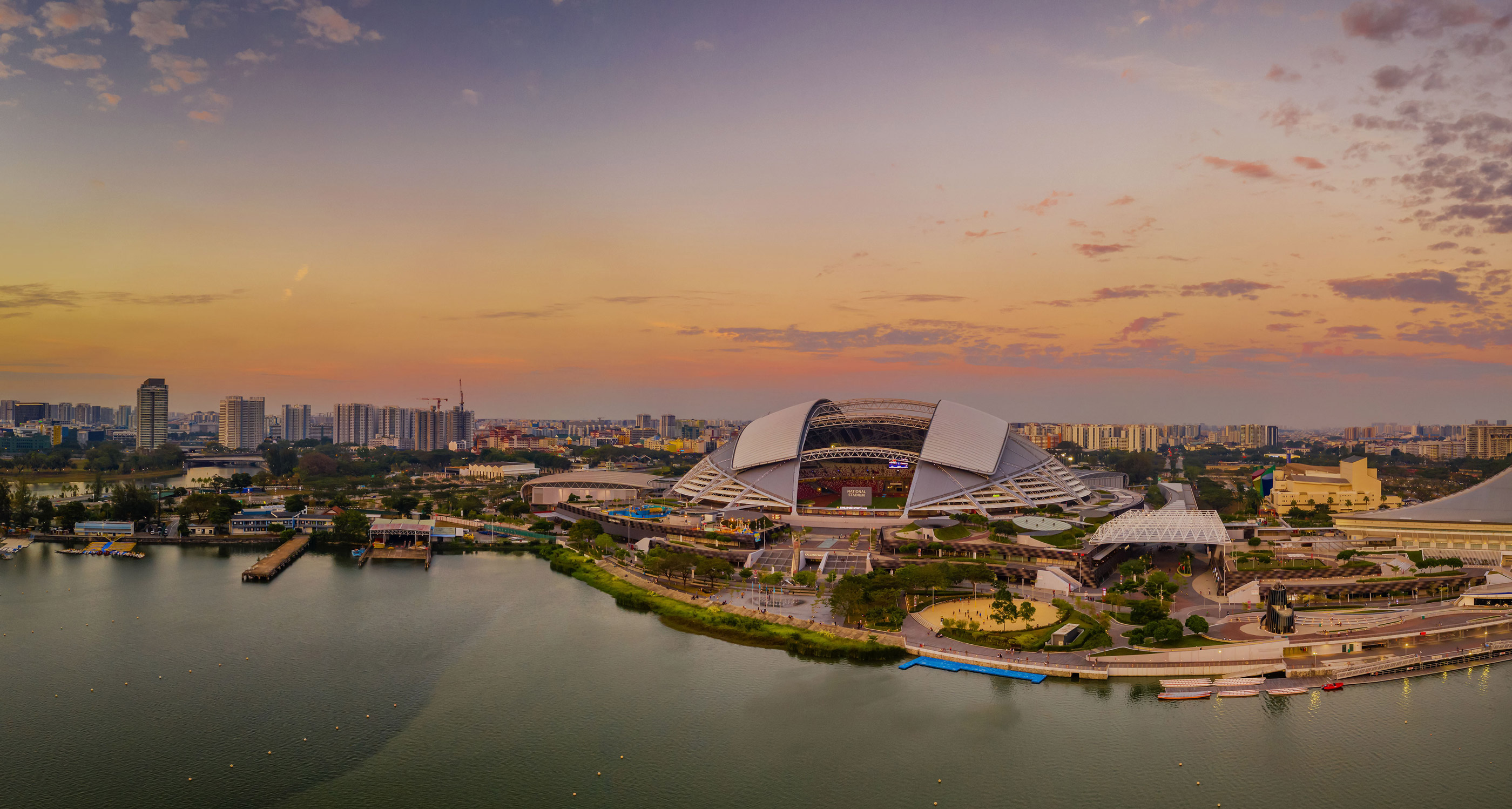 Gradins et toit mobile Stade de Singapour